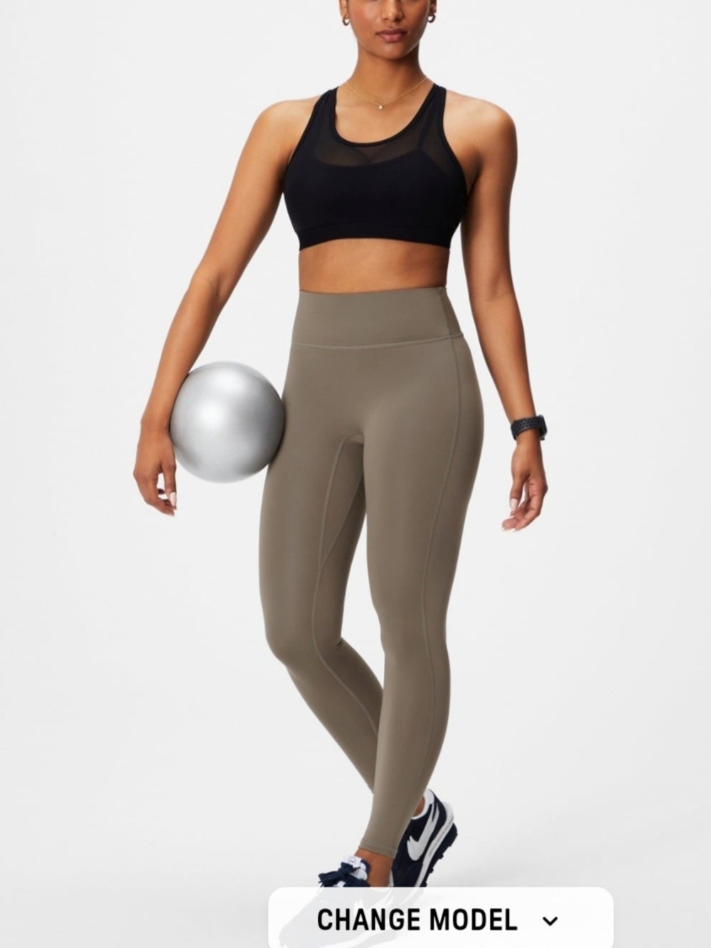 Fabletics Trinity Motion High Wasited Khaki Leggings